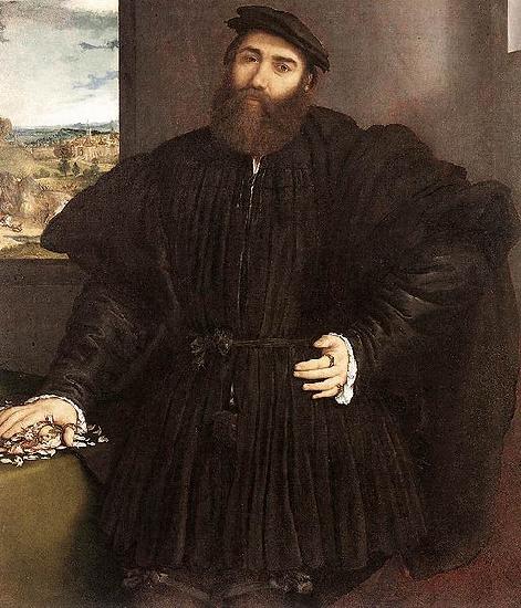 Lorenzo Lotto Portrat eines Edelmannes oil painting picture